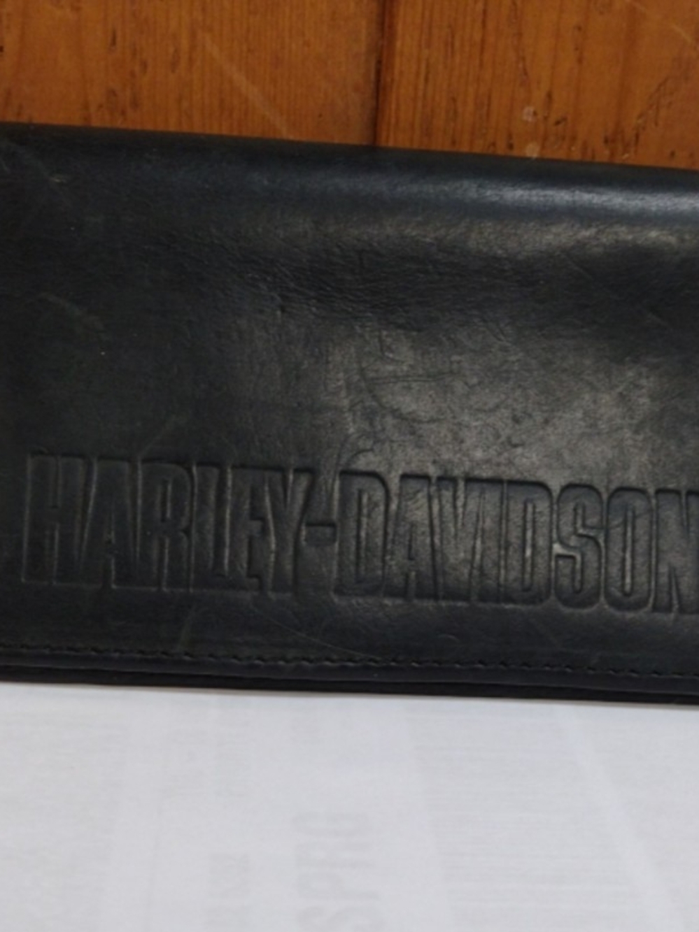 Harley-Davidson Black Embossed Leather Wallet